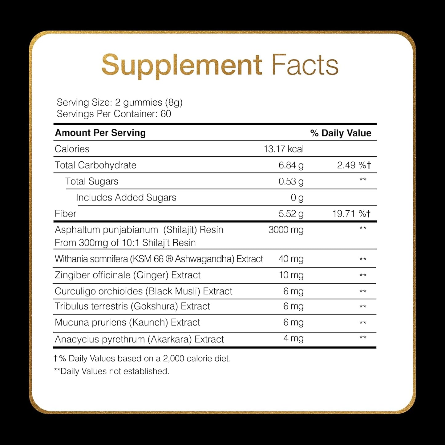 Pure Himalayan Shilajit Gummies ~ Natural Energy & Stamina in Every Bite