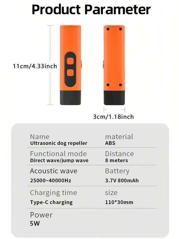 Ultrasonic Dog Bark Deterrent Device ~ Stop unwanted barking and protect your space instantly.