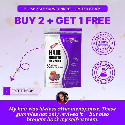 Lumigrow Hair Growth Gummies ~ Clinically proven formula for real results (75% OFF):