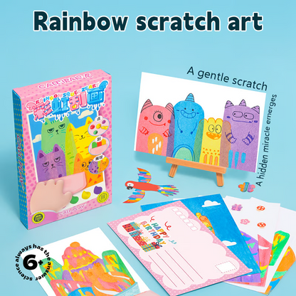 Rainbow Scratch Art Kit ~ Create Colorful Masterpieces with a Simple Scratch