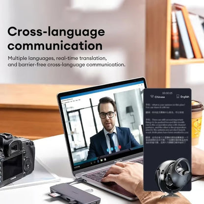 AI-Powered Bluetooth Translation Earbuds ~ Effortless Conversations in 75+ Languages-