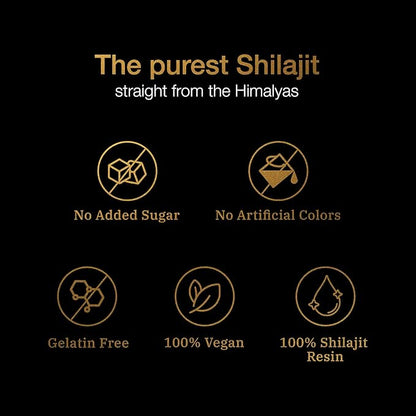 Pure Himalayan Shilajit Gummies ~ Natural Energy & Stamina in Every Bite