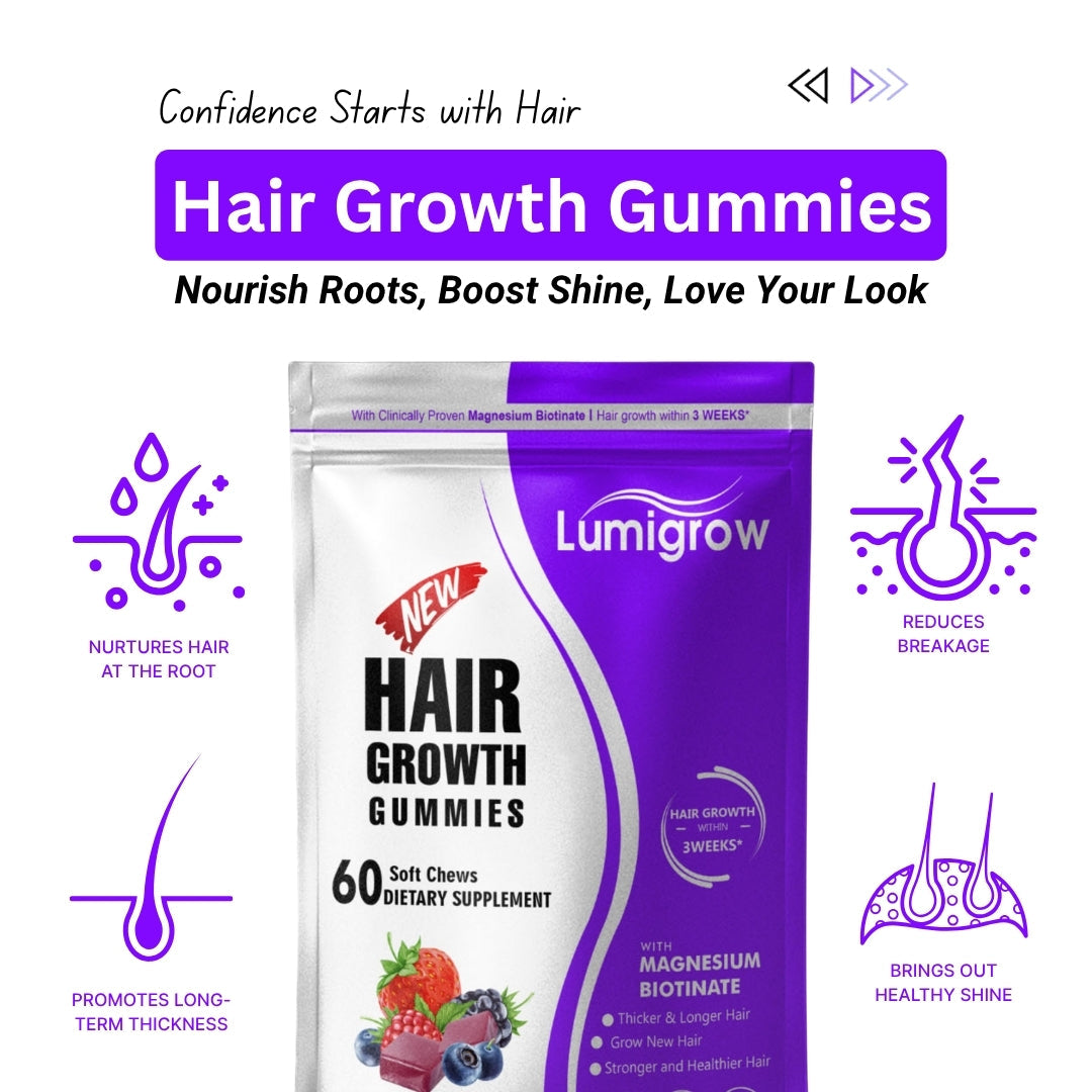 Lumigrow Hair Growth Gummies ~ Clinically proven formula for real results-