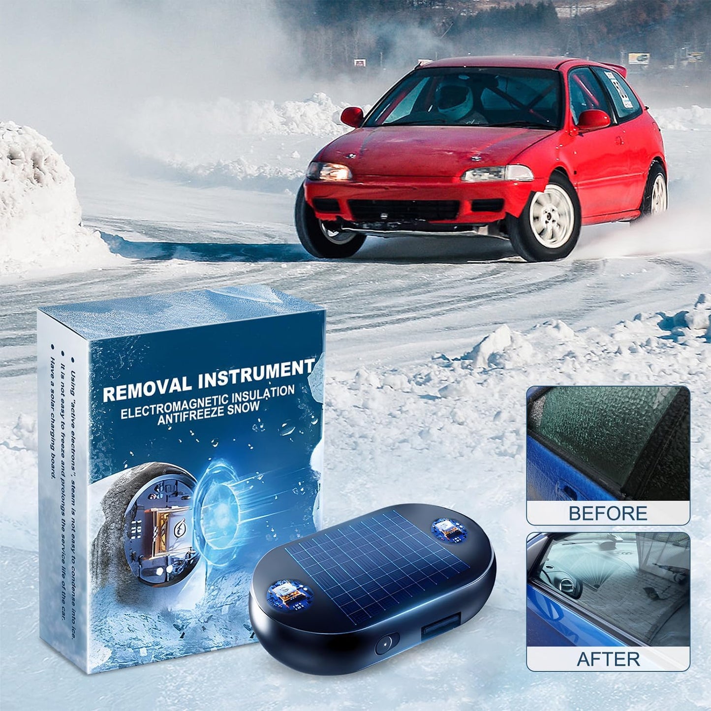 Electromagnetic Anti-Freezing Device ~ Enjoy a clear windshield every winter morning (FNL)~
