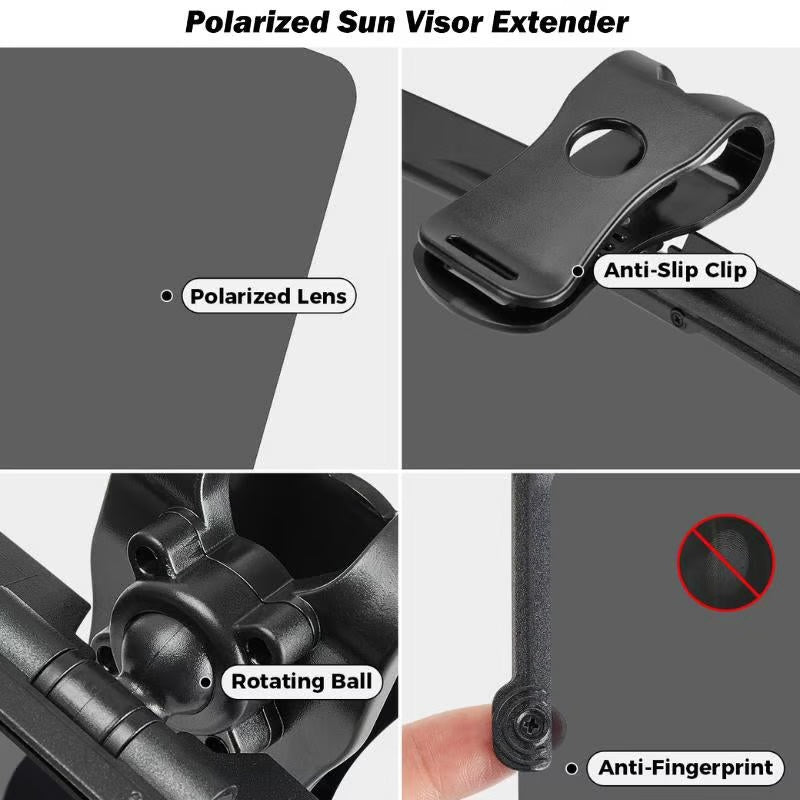 Polarized Car Visor ~ Block glare and drive comfortably in any weather.