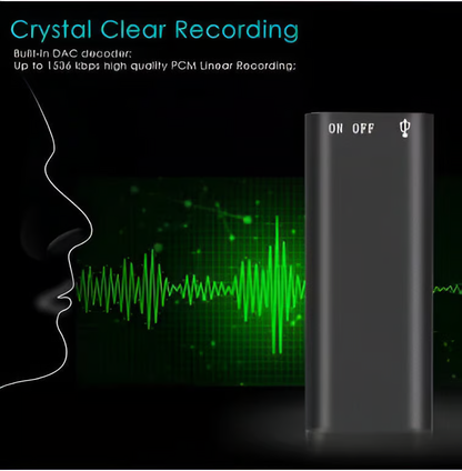 Discreet Voice Recorder ~ Capture clear audio anytime, anywhere