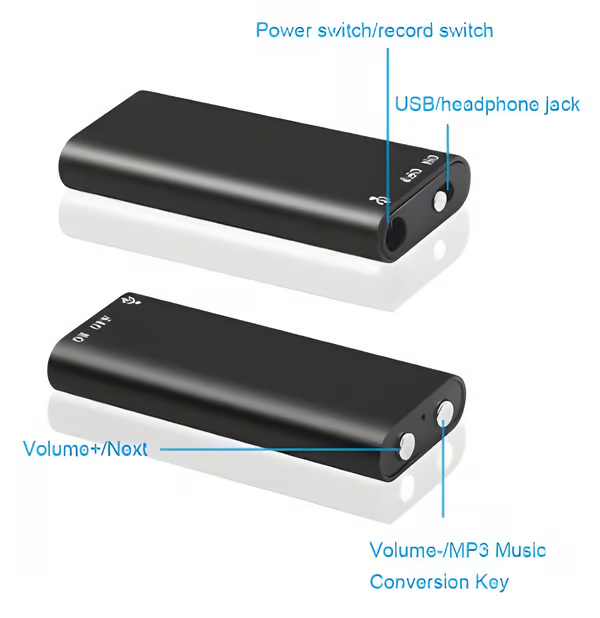 Discreet Voice Recorder ~ Capture clear audio anytime, anywhere