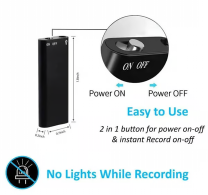 Discreet Voice Recorder ~ Capture clear audio anytime, anywhere